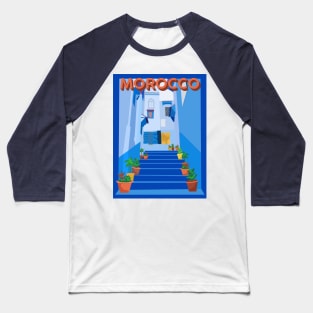 Morocco Travel Poster Baseball T-Shirt